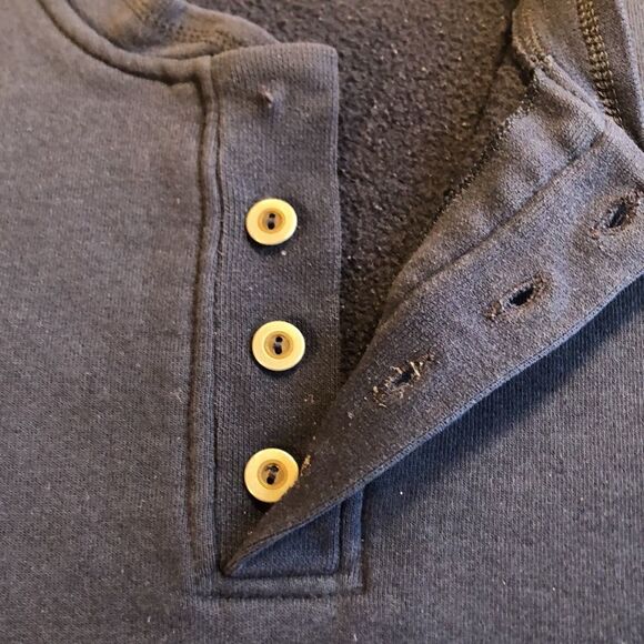 Vintage Russell Athletic Henley 90’s Mens Large Navy Blue cotton polyester used - Picture 4 of 16